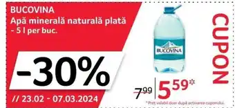 Selgros BUCOVINA Apă minerală naturală plată Ofertă