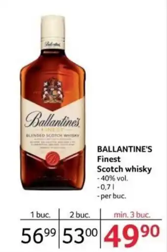 Selgros BALLANTINE'S Finest Scotch whisky Ofertă