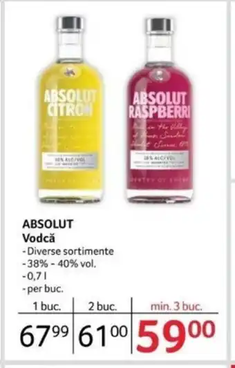 Selgros ABSOLUT Vodcă Ofertă