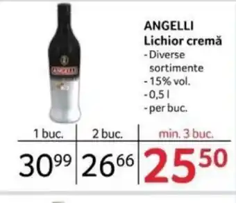 Selgros ANGELLI Lichior cremă Ofertă