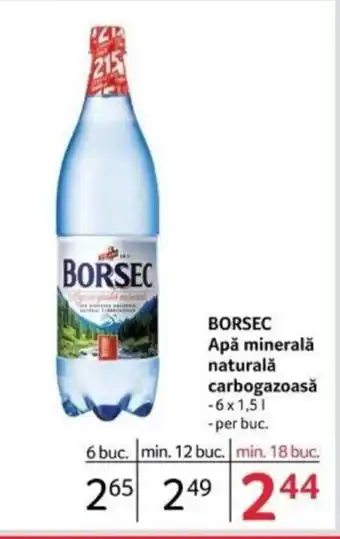 Selgros BORSEC Apă minerală naturală carbogazoasă Ofertă
