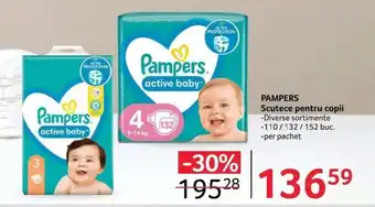 Selgros PAMPERS Scutece pentru copii Ofertă