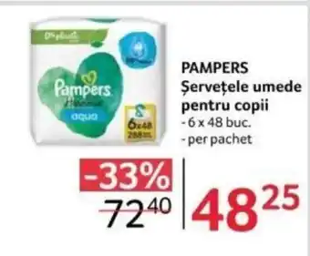 Selgros PAMPERS Șervețele umede pentru copii Ofertă