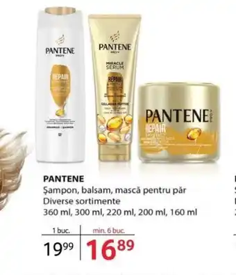 Selgros PANTENE Şampon, balsam, mască pentru păr Ofertă