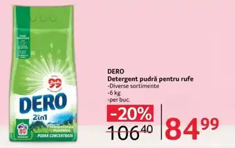 Selgros DERO Detergent pudră pentru rufe Ofertă