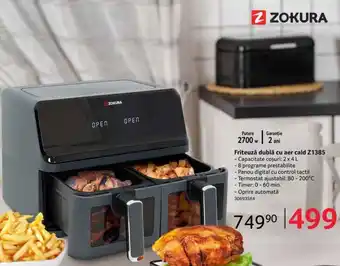 Selgros Friteuză dublă cu aer cald Z1385 Ofertă