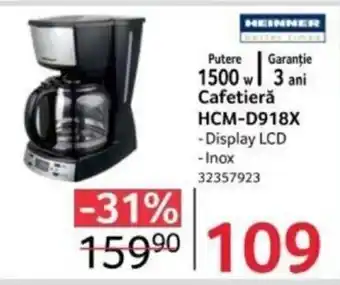 Selgros Cafetieră HCM-D918X Ofertă