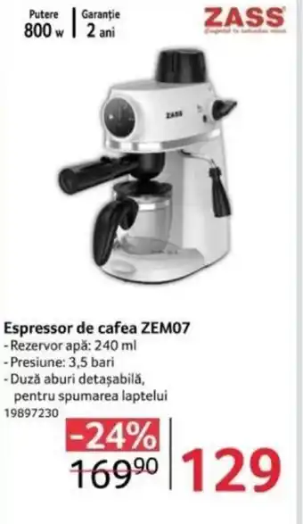 Selgros Espressor de cafea ZEM07 Ofertă