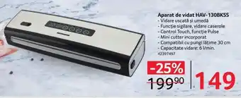 Selgros Aparat de vidat HAV-130BKSS Ofertă