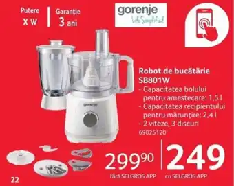 Selgros Robot de bucătărie SB801W Ofertă