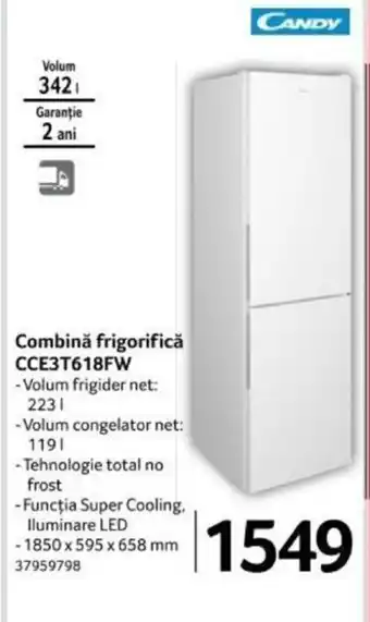 Selgros Combină frigorifică CCE3T618FW Ofertă