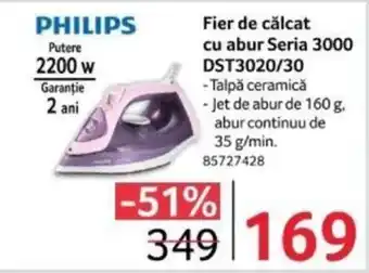 Selgros Fier de călcat cu abur Seria 3000 DST3020/30 Ofertă