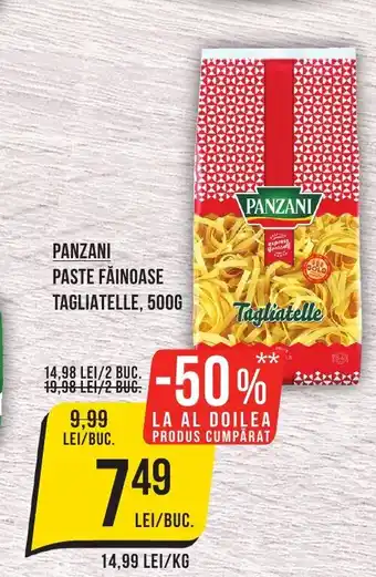 Mega Image PANZANI PASTE FĂINOASE TAGLIATELLE, 500G Ofertă