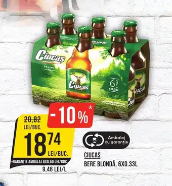 Mega Image CIUCAŞ BERE BLONDĂ, 6X0.33L Ofertă