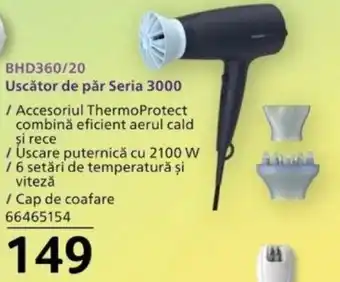 Selgros BHD360/20 Uscător de păr Seria 3000 Ofertă