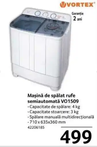 Selgros Maşină de spălat rufe semiautomată VO1509 Ofertă