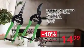 Selgros Foarfecă pentru grădinărit Ofertă