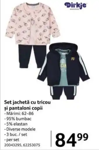Selgros Set jachetă cu tricou şi pantaloni copii Ofertă