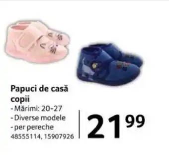 Selgros Papuci de casă copii Ofertă