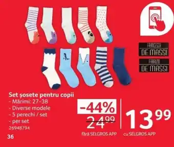 Selgros Set șosete pentru copii Ofertă
