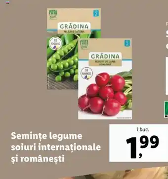Lidl Seminţe legume soiuri internaționale şi româneşti Ofertă