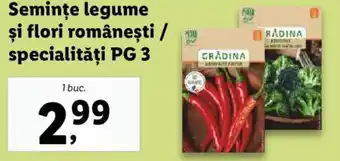 Lidl Seminţe legume şi flori româneşti / specialități PG 3 Ofertă