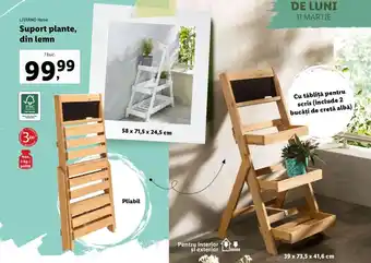 Lidl Suport plante, din lemn Ofertă