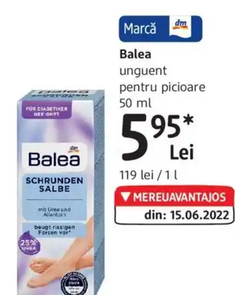 DM Balea unguent pentru picioare 50 ml Ofertă