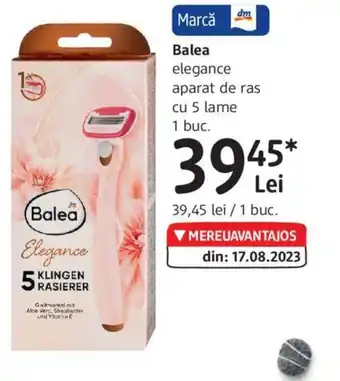 DM Balea elegance aparat de ras cu 5 lame 1 buc. Ofertă