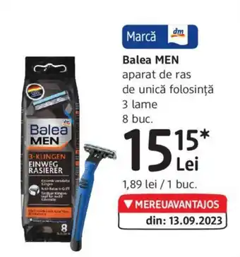 DM Balea MEN aparat de ras de unică folosinţă 3 lame 8 buc. Ofertă