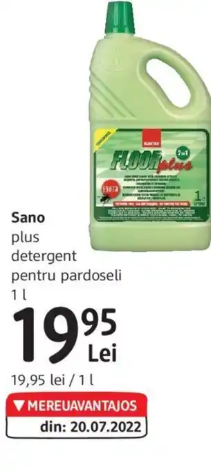 Sano plus detergent pentru pardoseli 1 l.