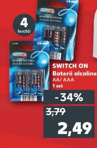 Kaufland SWITCH ON Baterii alcaline AA/AAA 1 set Ofertă