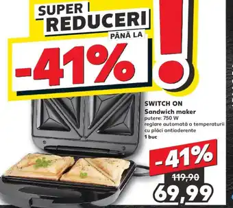 Kaufland SWITCH ON Sandwich maker Ofertă