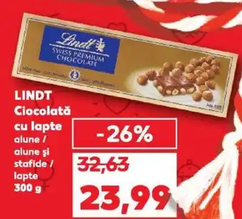 Kaufland LINDT Ciocolată cu lapte alune Ofertă