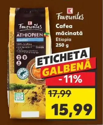 Kaufland Cafea măcinată Etiopia 250g Ofertă