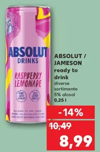 Kaufland ABSOLUT / JAMESON ready to drink Ofertă