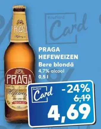 Kaufland PRAGA HEFEWEIZEN Bere blondă Ofertă