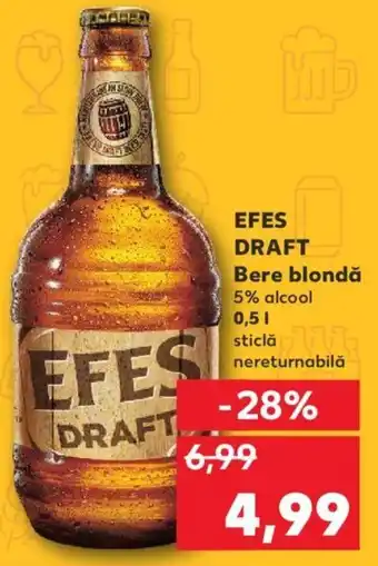 Kaufland EFES DRAFT Bere blondă Ofertă
