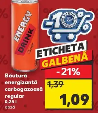 Kaufland Băutură energizantă carbogazoasă regular 0,25 L Ofertă