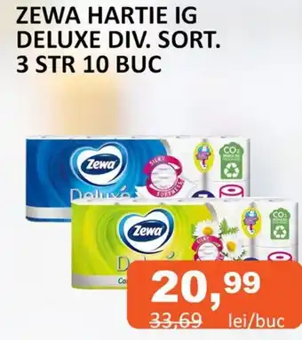 Unicarm ZEWA HARTIE IG DELUXE DIV. SORT. 3 STR 10 BUC Ofertă
