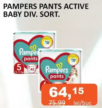 Unicarm PAMPERS PANTS ACTIVE BABY DIV. SORT. Ofertă