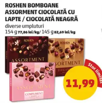 Penny ROSHEN BOMBOANE ASSORMENT CIOCOLATĂ CU LAPTE / CIOCOLATĂ NEAGRĂ Ofertă