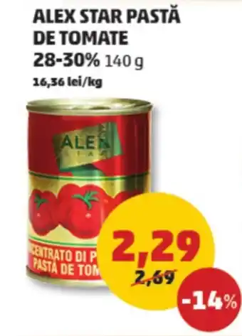 Penny ALEX STAR PASTĂ DE TOMATE 28-30% Ofertă