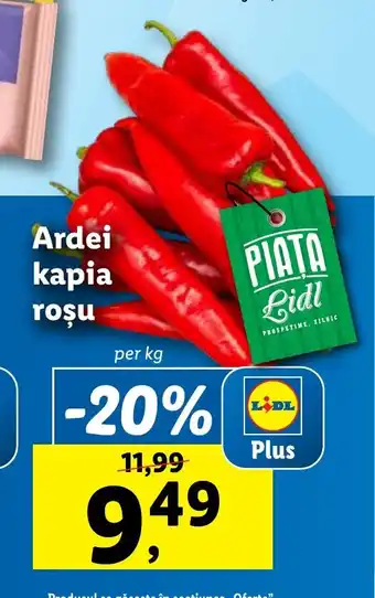 Lidl Ardei kapia roşu Ofertă