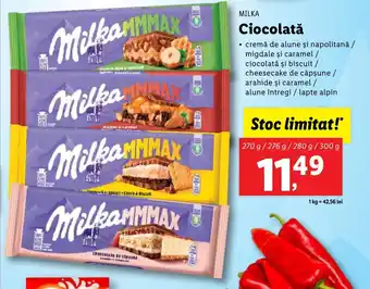 Lidl MILKA Ciocolată Ofertă