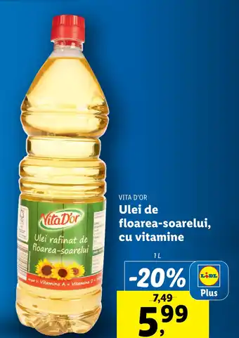 Lidl VITA D'OR Ulei de floarea-soarelui, cu vitamine Ofertă