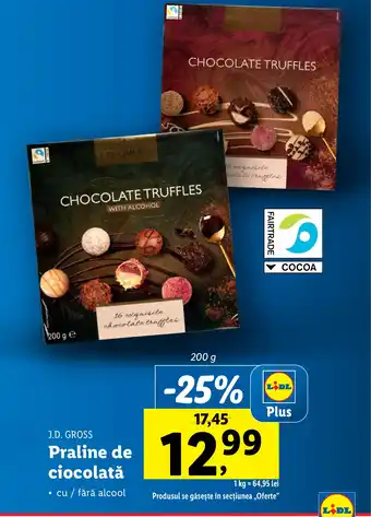J. D.GROSS Praline de ciocolată