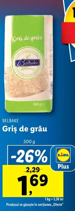 Lidl BELBAKE Griş de grâu Ofertă