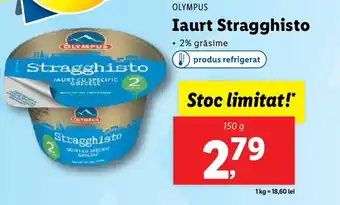 Lidl OLYMPUS Iaurt Stragghisto Ofertă