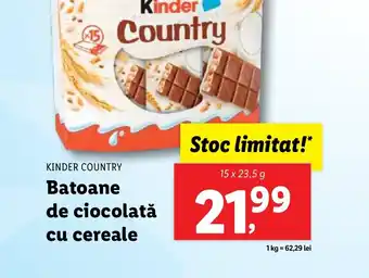 KINDER COUNTRY Batoane de ciocolată cu cereale